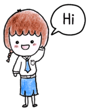 Ao-chan | Student life sticker #1473608
