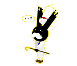 a baron rabbit by mittu sticker #1475074