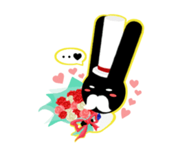 a baron rabbit by mittu sticker #1475074