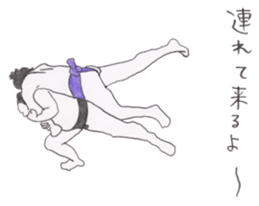 Funny sumo wrestlers sticker #1475176