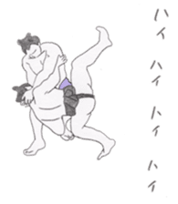 Funny sumo wrestlers sticker #1475187