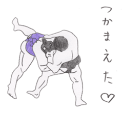 Funny sumo wrestlers sticker #1475191