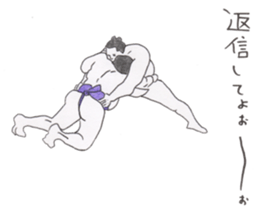 Funny sumo wrestlers sticker #1475194