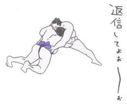 Funny sumo wrestlers sticker #1475194