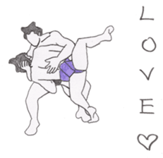 Funny sumo wrestlers sticker #1475197
