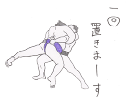 Funny sumo wrestlers sticker #1475201