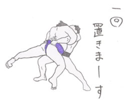 Funny sumo wrestlers sticker #1475201