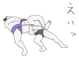 Funny sumo wrestlers sticker #1475203
