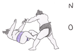 Funny sumo wrestlers sticker #1475206