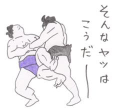 Funny sumo wrestlers sticker #1475209
