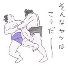Funny sumo wrestlers sticker #1475209