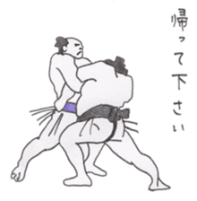 Funny sumo wrestlers sticker #1475210