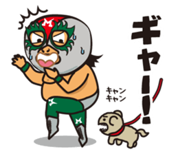 Mask man of mystery. Mysterious Masukuma sticker #1475625