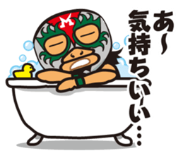 Mask man of mystery. Mysterious Masukuma sticker #1475628
