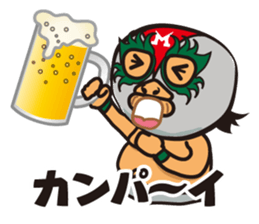 Mask man of mystery. Mysterious Masukuma sticker #1475643