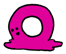 shocking pink monster sticker #1477344