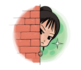 Dow forgetful ghost girl sticker #1480303