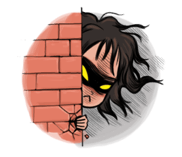 Dow forgetful ghost girl sticker #1480304