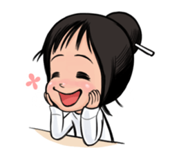 Dow forgetful ghost girl sticker #1480305