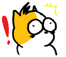 Expressionless calico cat sticker #1480779