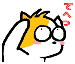 Expressionless calico cat sticker #1480789