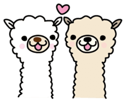 Three friends alpacas sticker #1481924