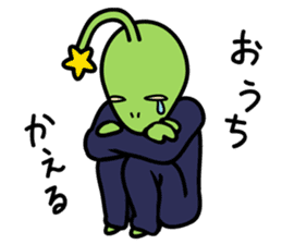 Alien accustomed to the life on Earth sticker #1483679
