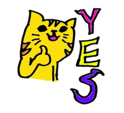 Words of the cat is very pretty. sticker #1484591