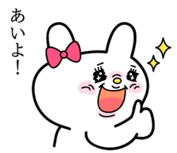 Cute and funny faces rabbit sticker 2 sticker #1485442