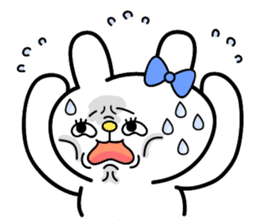 Cute and funny faces rabbit sticker 2 sticker #1485443