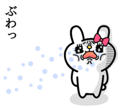 Cute and funny faces rabbit sticker 2 sticker #1485444