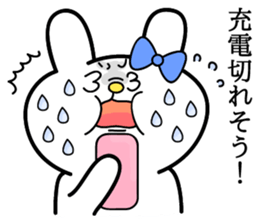 Cute and funny faces rabbit sticker 2 sticker #1485445