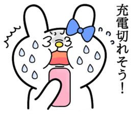Cute and funny faces rabbit sticker 2 sticker #1485445