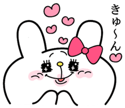 Cute and funny faces rabbit sticker 2 sticker #1485448
