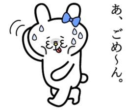 Cute and funny faces rabbit sticker 2 sticker #1485449