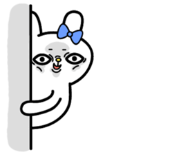 Cute and funny faces rabbit sticker 2 sticker #1485451