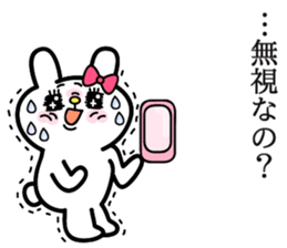Cute and funny faces rabbit sticker 2 sticker #1485453