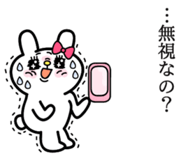 Cute and funny faces rabbit sticker 2 sticker #1485453