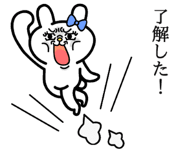 Cute and funny faces rabbit sticker 2 sticker #1485454