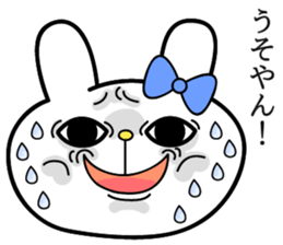 Cute and funny faces rabbit sticker 2 sticker #1485456