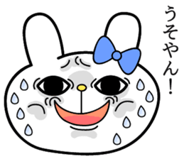 Cute and funny faces rabbit sticker 2 sticker #1485456