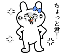 Cute and funny faces rabbit sticker 2 sticker #1485458