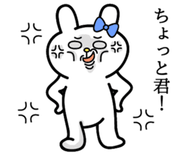 Cute and funny faces rabbit sticker 2 sticker #1485458