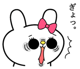 Cute and funny faces rabbit sticker 2 sticker #1485459