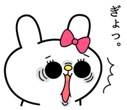 Cute and funny faces rabbit sticker 2 sticker #1485459