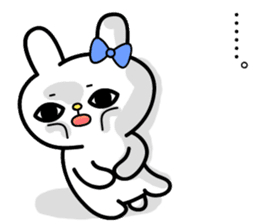 Cute and funny faces rabbit sticker 2 sticker #1485464