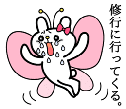 Cute and funny faces rabbit sticker 2 sticker #1485465