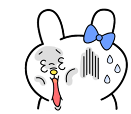 Cute and funny faces rabbit sticker 2 sticker #1485467