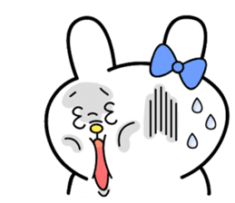 Cute and funny faces rabbit sticker 2 sticker #1485467