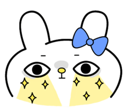 Cute and funny faces rabbit sticker 2 sticker #1485468